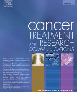 Cancer Treatment and Research Communications PDF
