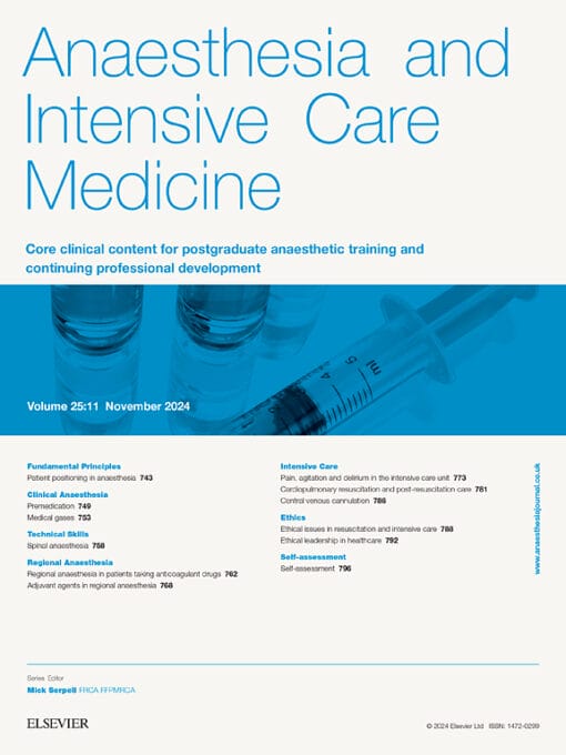 Anaesthesia & Intensive Care Medicine PDF