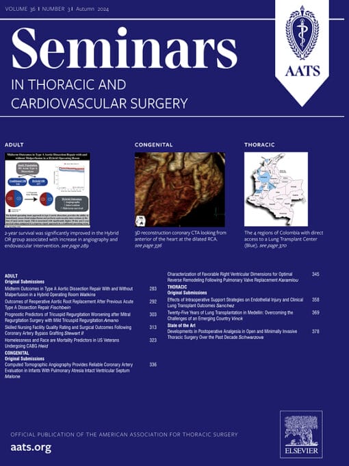 Seminars in Thoracic and Cardiovascular Surgery PDF