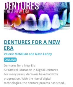 DENTURES FOR A NEW ERA