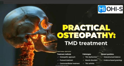 Practical osteopathy: effective TMD treatment