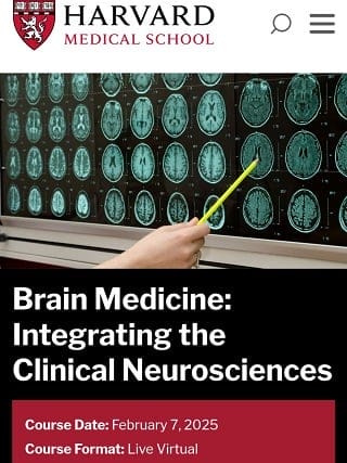 Harvard Brain Medicine: Integrating the Clinical Neurosciences 2025 (Videos with subtitles + Slides)